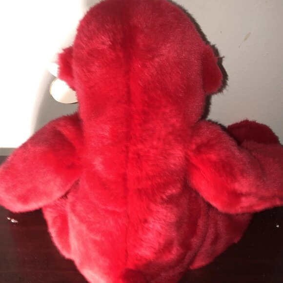 TY Classic Buddy Red Plush Monkey ROMANCER Heart Bow Tie Valentine's Day 16" - Picture 2 of 4